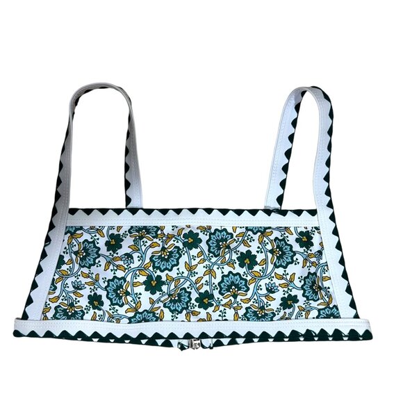 Floral Cheeky Bikini Sexy Swimsuit Green White Size Small NWOT - Picture 4 of 7